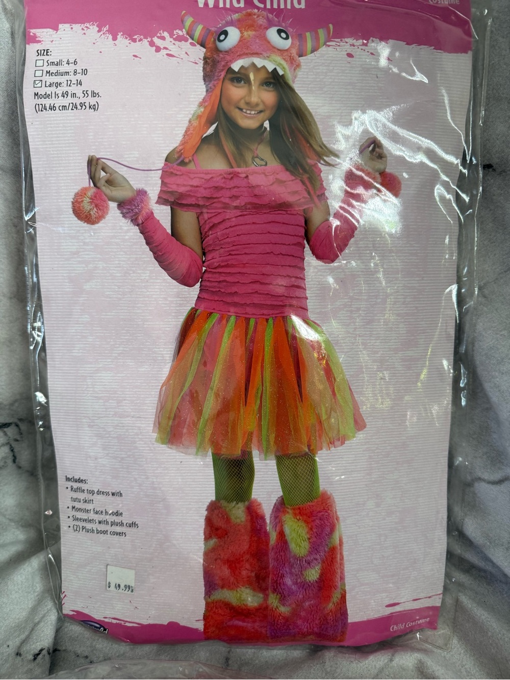 Wild Child Pink Monster Kids Costume